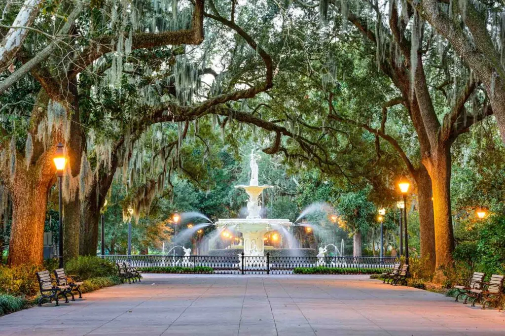 Forsyth Park Fountain in Savannah, Georgia